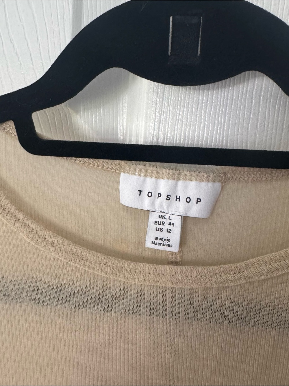 Topshop Neutral Ribbed Tank - Tan - Picture 3 of 4